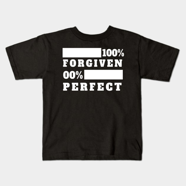 Forgiven: Christian Shirts and Christian Gifts Kids T-Shirt by Patricke116